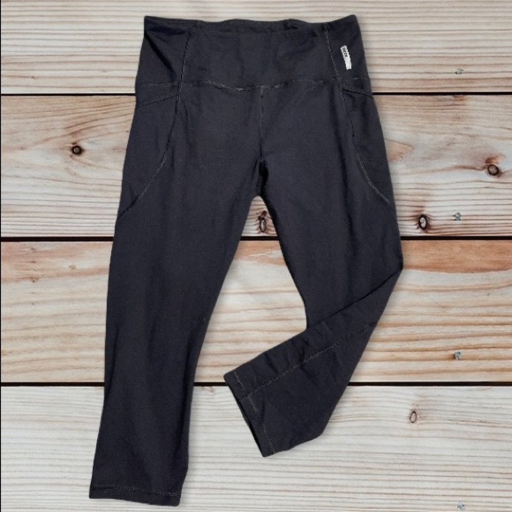 RBX Capri Yoga Exercise Black Leggings Tight Pants Sz L